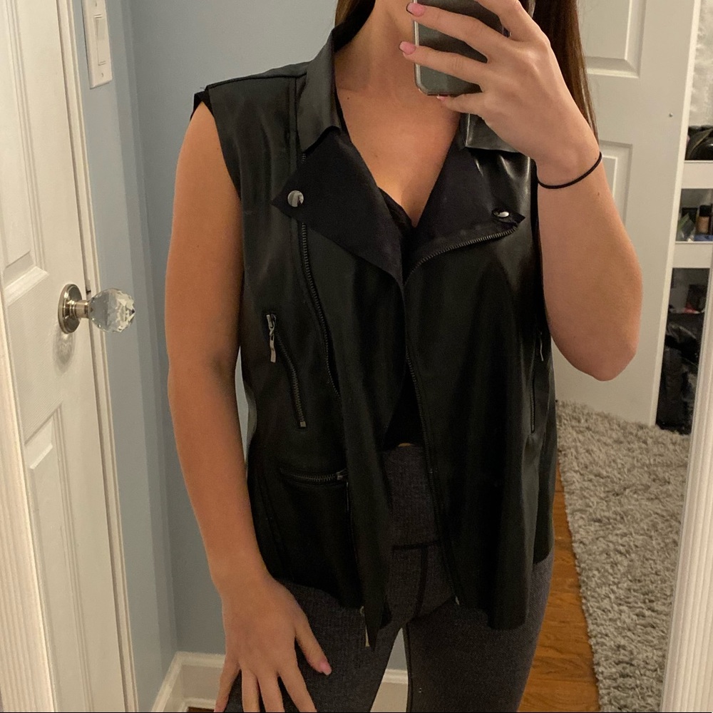Twelve by Ontwelfth Faux Leather Moto Vest